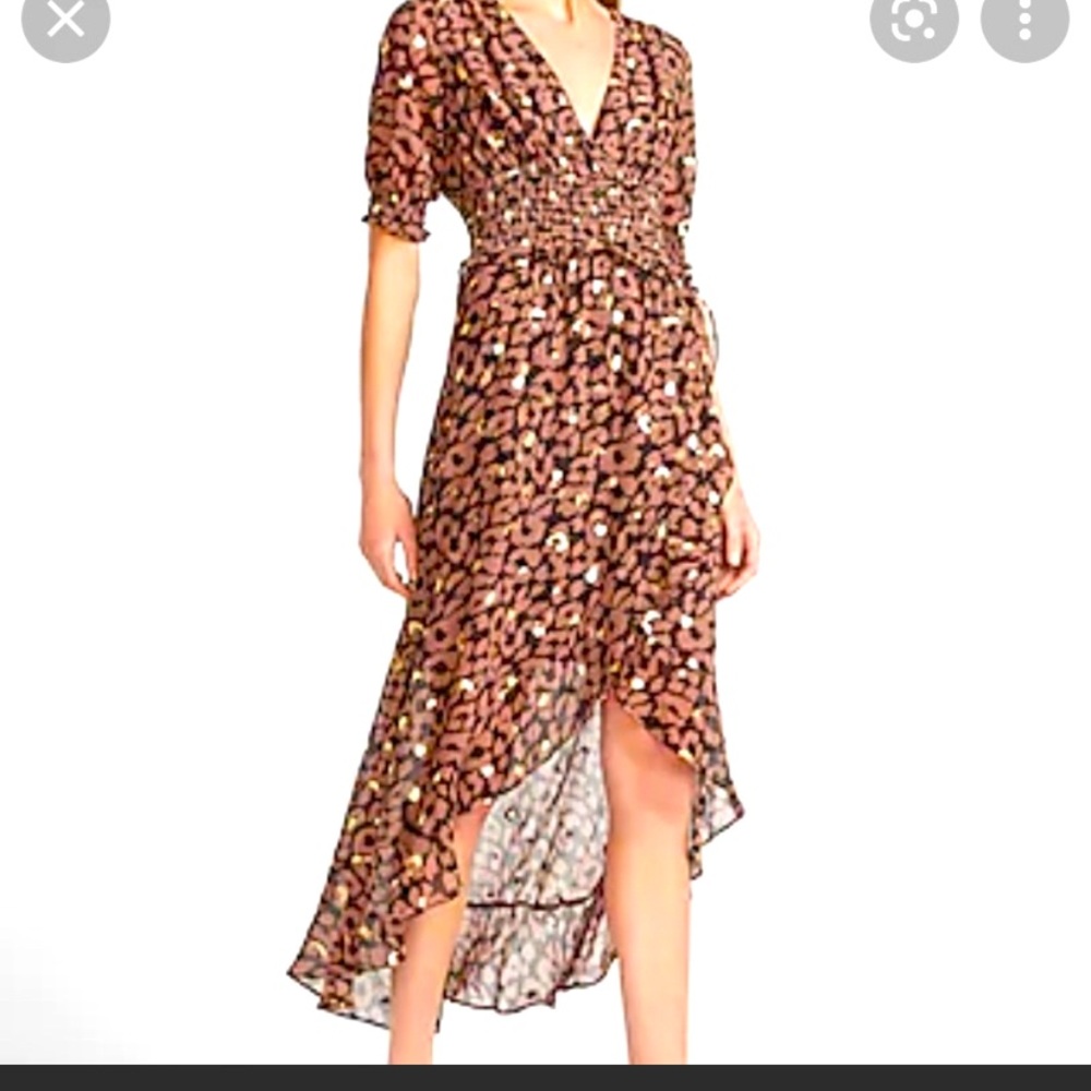 High-low leopard print dress
